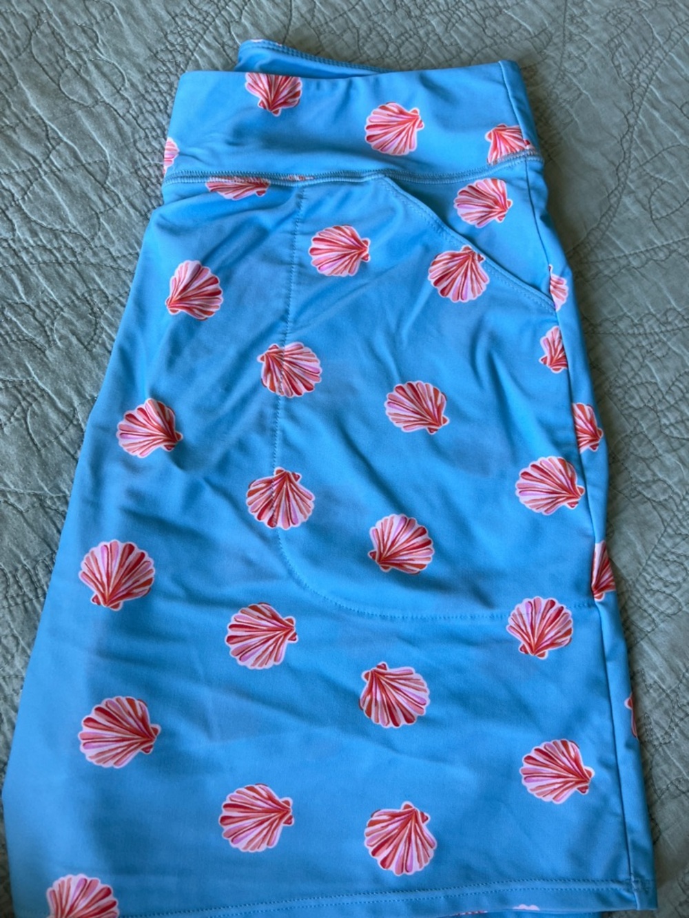 Southwind Blue Shell-Print Women's Fairway Skort